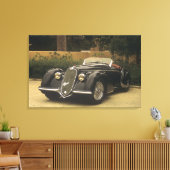 De Alfa Romeo 8C 2900B is een zeer zeldzame en zee Canvas Afdruk (Insitu (Woonkamer))