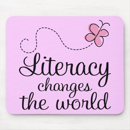 De alfabetisme van de vlinder verandert het wereld muismat (Voorkant)