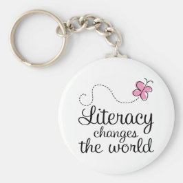 De alfabetisme van de vlinder verandert het wereld sleutelhanger