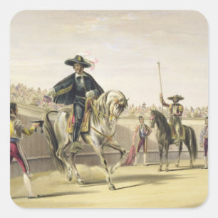 De Alguazil die de sleutels van de Toril levert, 1 Vierkante Sticker