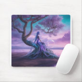 De alien die op aarde viel (onder een boom) muismat (Met muis)