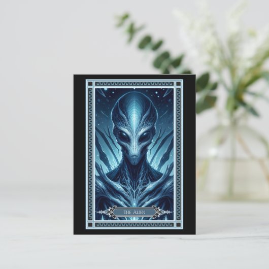 De Alien Tarot-kaart Briefkaart (Staand voorkant)