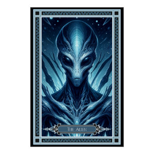 De Alien Tarot-kaart Perfect Poster