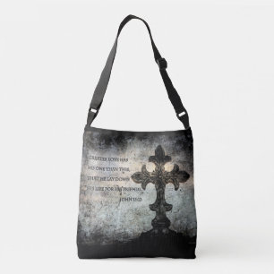 De All-Over-Print Bag van de Manuscript van de Man Crossbody Tas