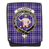 De Allardice Clan Crest Tartan Rugtassen (Voorkant)