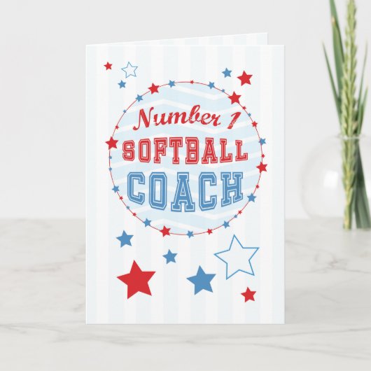 De alle-Sterren van de Bus van het Softball van Bedankkaart (Voorkant)