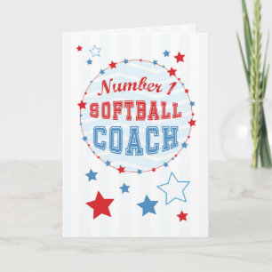 De alle-Sterren van de Bus van het Softball van Bedankkaart