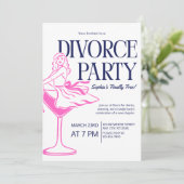 De alleenstaande dame in een Martini Glass echtsch Kaart (Staand voorkant)