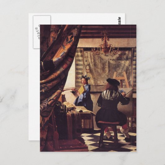 De Allegory der Schilderijen van Johannes Vermeer Briefkaart (Voorkant / Achterkant)
