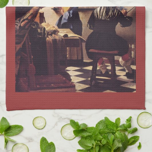 De Allegory der Schilderijen van Johannes Vermeer Theedoek (Gevouwen)