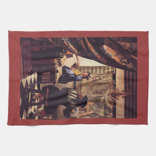 De Allegory der Schilderijen van Johannes Vermeer Theedoek (Horizontaal)