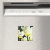 De allerbeste! magneet Baas cadeaus Witte Tulpen (Insitu (Vaatwasser))