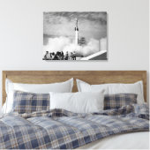 De allereerste raketlancering op het Kaapkanaal Canvas Afdruk (Insitu (Slaapkamer))