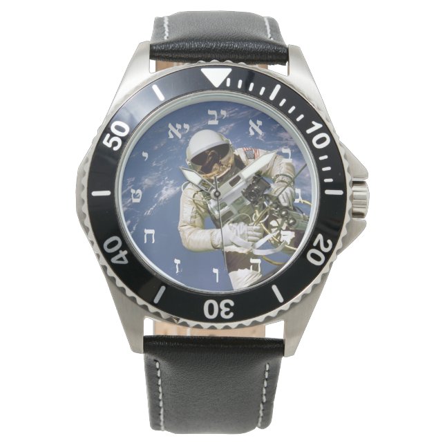 De allereerste Spacewalk van de V.S. - Hebreeuwse  Horloge (Voorkant)