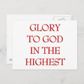 De allerhoogste glorie voor God Briefkaart (Voorkant / Achterkant)