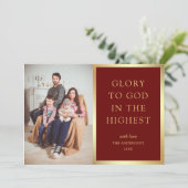 De allerhoogste glorie voor God | Kerstfoto Feestdagenkaart (Staand voorkant)