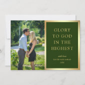 De allerhoogste glorie voor God | Kerstfoto Feestdagenkaart (Voorkant)