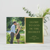 De allerhoogste glorie voor God | Kerstfoto Feestdagenkaart (Staand voorkant)