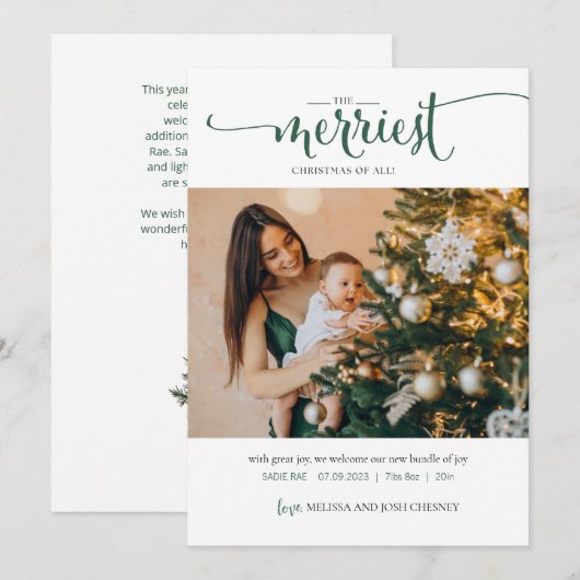 De allerleukste kerstkaart met foto (Voorkant / Achterkant)