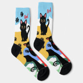 De Allerleukste Zwarte Katten Sokken - Zwarte Kat (Rechts)