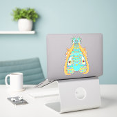 De Alles Ziende Mot Sticker (Laptop op bureau)