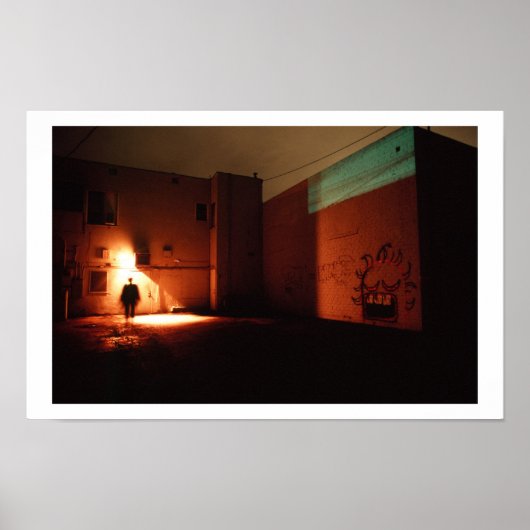 De Alley 's nachts Poster (Voorkant)