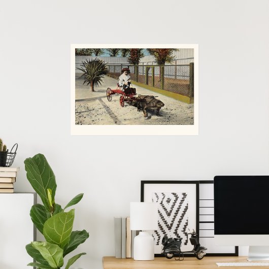 De Alligator Express Winkelwagen Print (Thuiskantoor)