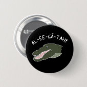 De alligator knoopt schreeuw-uit Humor dicht Ronde Button 5,7 Cm (Voorkant /achterkant)