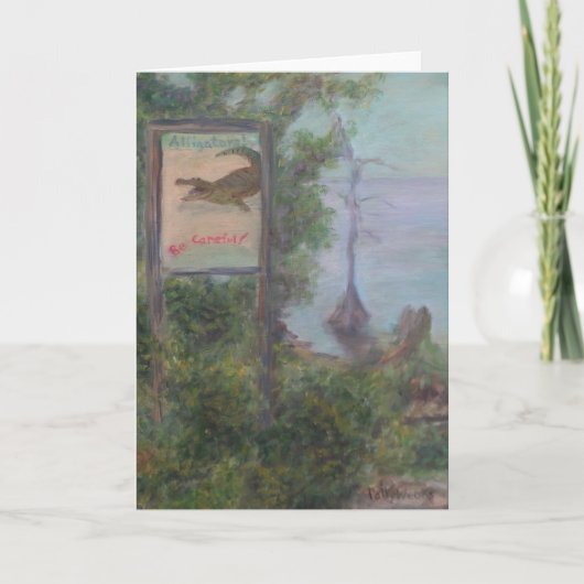DE ALLIGATORS ZORGVULDIG ZIJN! Wenskaart Kaart (Voorkant)