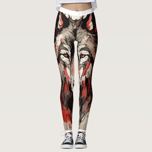 De Allure van Bloody Fox Logo op Leggings (Voorkant)