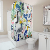 De almanak van de volière douchegordijn (In situ)