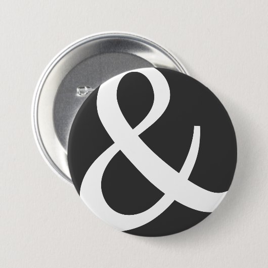 De Almighty Ampersand Ronde Button 7,6 Cm (Voorkant /achterkant)