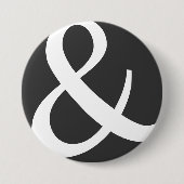 De Almighty Ampersand Ronde Button 7,6 Cm (Voorkant)