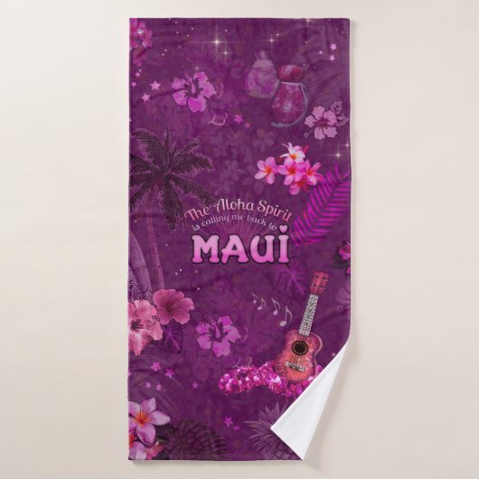 De Aloha Spirit belt me terug naar Maui Bad Handdoek (Badhanddoek)