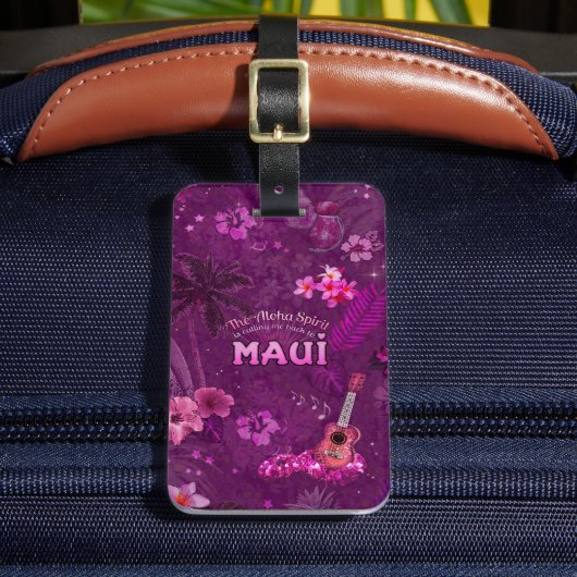 De Aloha Spirit belt me terug naar Maui Bagagelabel (Voorkant Insitu 2)