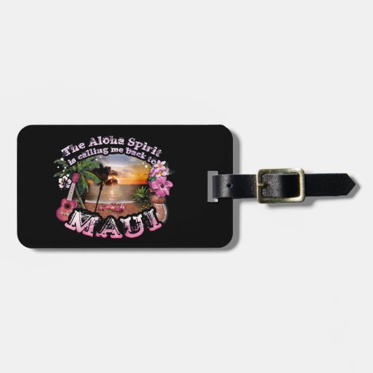 De Aloha Spirit belt me terug naar Maui Bagagelabel (Voorkant horizontaal)