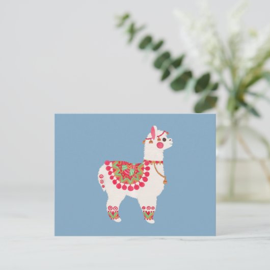 De Alpaca Briefkaart (Staand voorkant)