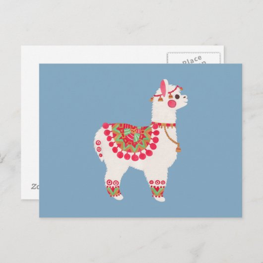 De Alpaca Briefkaart (Voorkant / Achterkant)