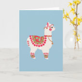 De alpaca kaart (Gele Bloem)