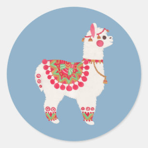 De Alpaca Ronde Sticker