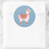 De Alpaca Ronde Sticker (Tas)