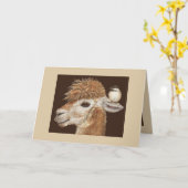 De Alpaca Whisperer-kaart Kaart (Gele Bloem)
