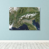 De Alpen 2 Canvas Afdruk (Insitu (Houten vloer))