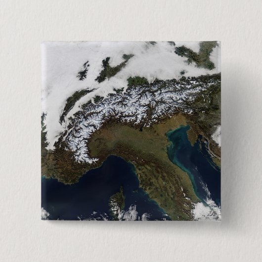 De Alpen 4 Vierkante Button 5,1 Cm (Voorkant)