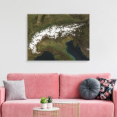De Alpen Canvas Afdruk (Insitu (Woonkamer))