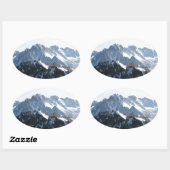 De Alpen - prachtig! Ovale Sticker (Vel)