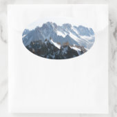De Alpen - prachtig! Ovale Sticker (Tas)