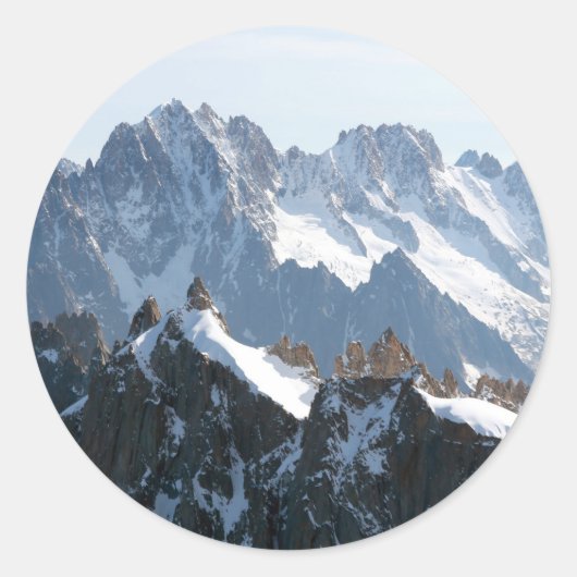 De Alpen - prachtig! Ronde Sticker (Voorkant)
