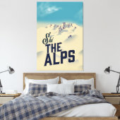 De Alpen skiën Canvas Afdruk (Insitu (Slaapkamer))