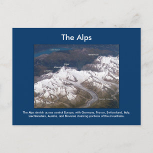 De Alpen vanuit de ruimte Briefkaart